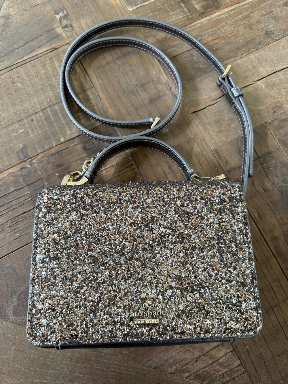 Kate Spade Laurel Way Maisie Gunmetal Crossbody Bag